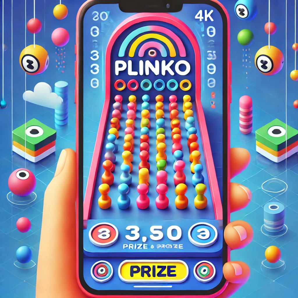 Ukážka mobilnej Plinko app.